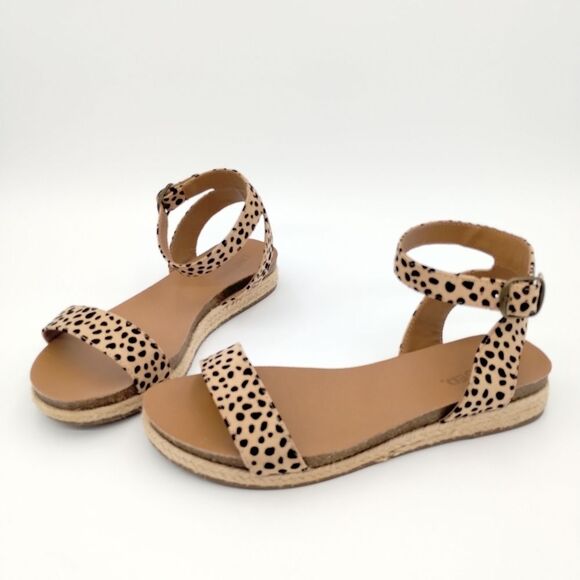 Unr8ted Open Toe Sandals Single Bands Espadrille Jute Flat Casual Size 10 - Picture 1 of 10